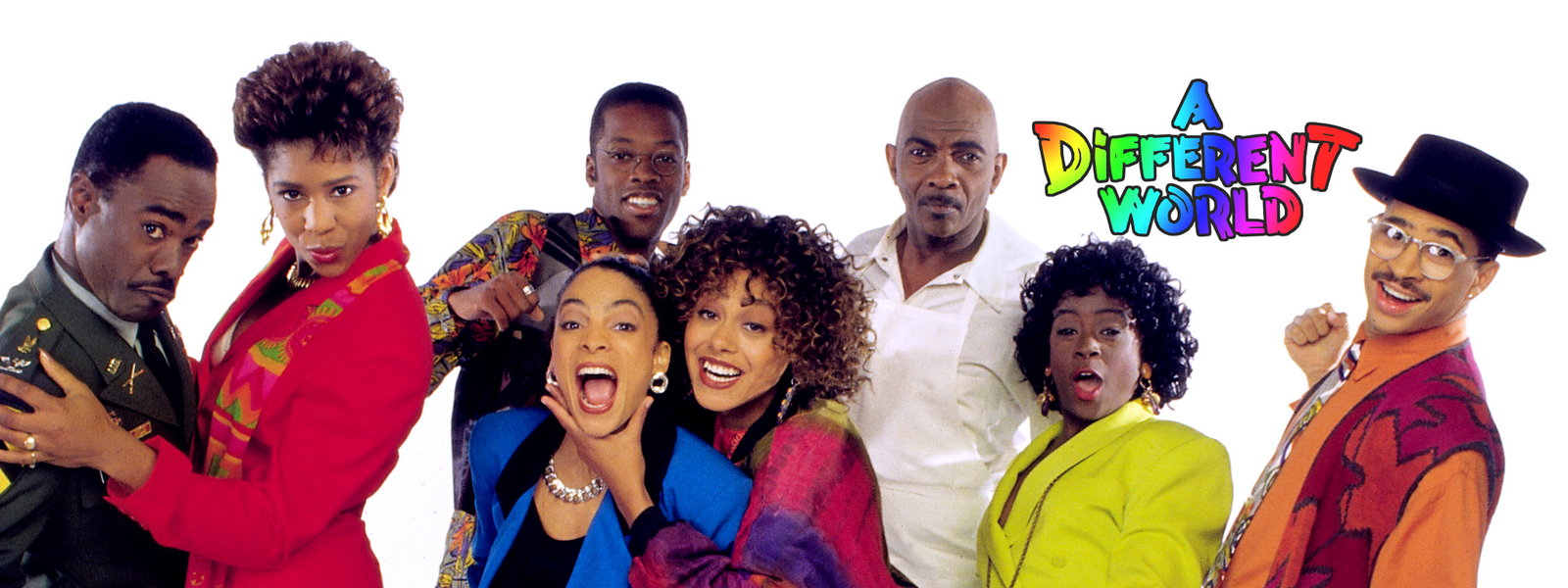Cast of A Different World per Hulu and Netflix's advertisements